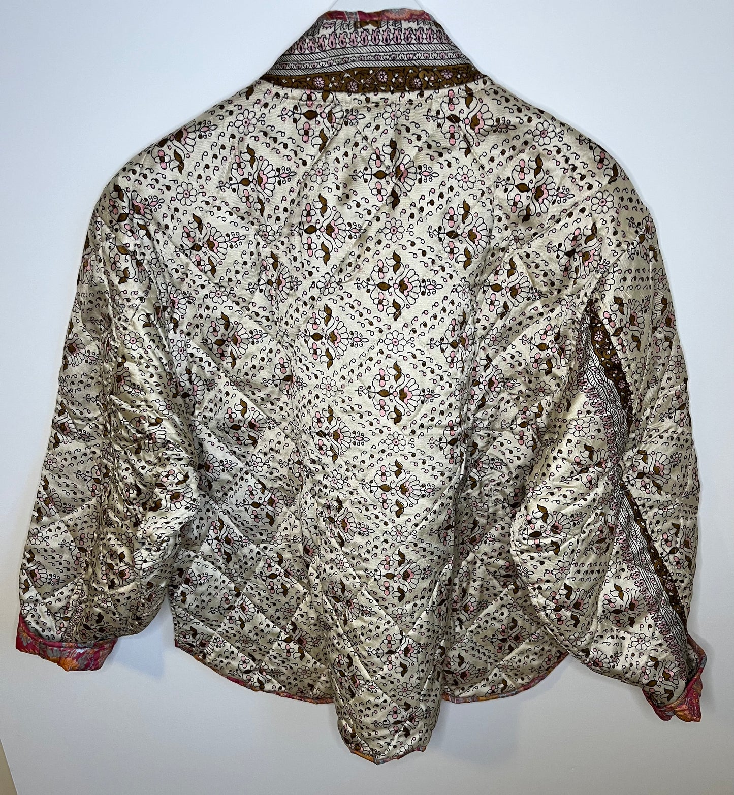 VESTE EN SOIE REVERSIBLE COUPE BOMBERS