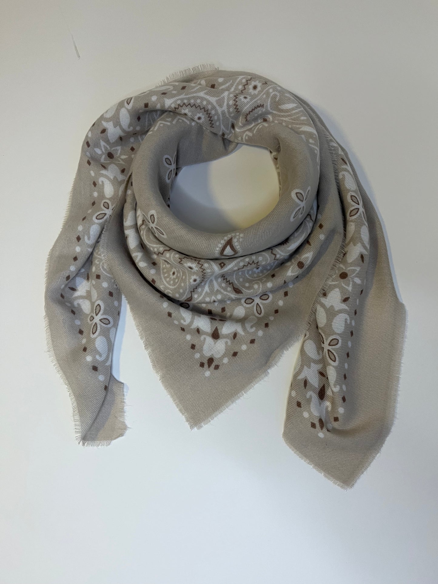 Carre bandana beige clair