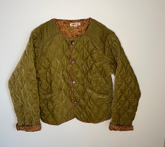 Veste velour unie intérieur soie