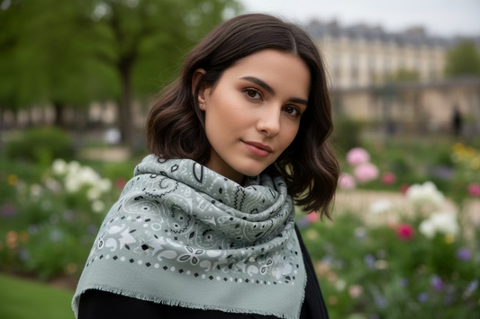 Carre bandana vert d'eau