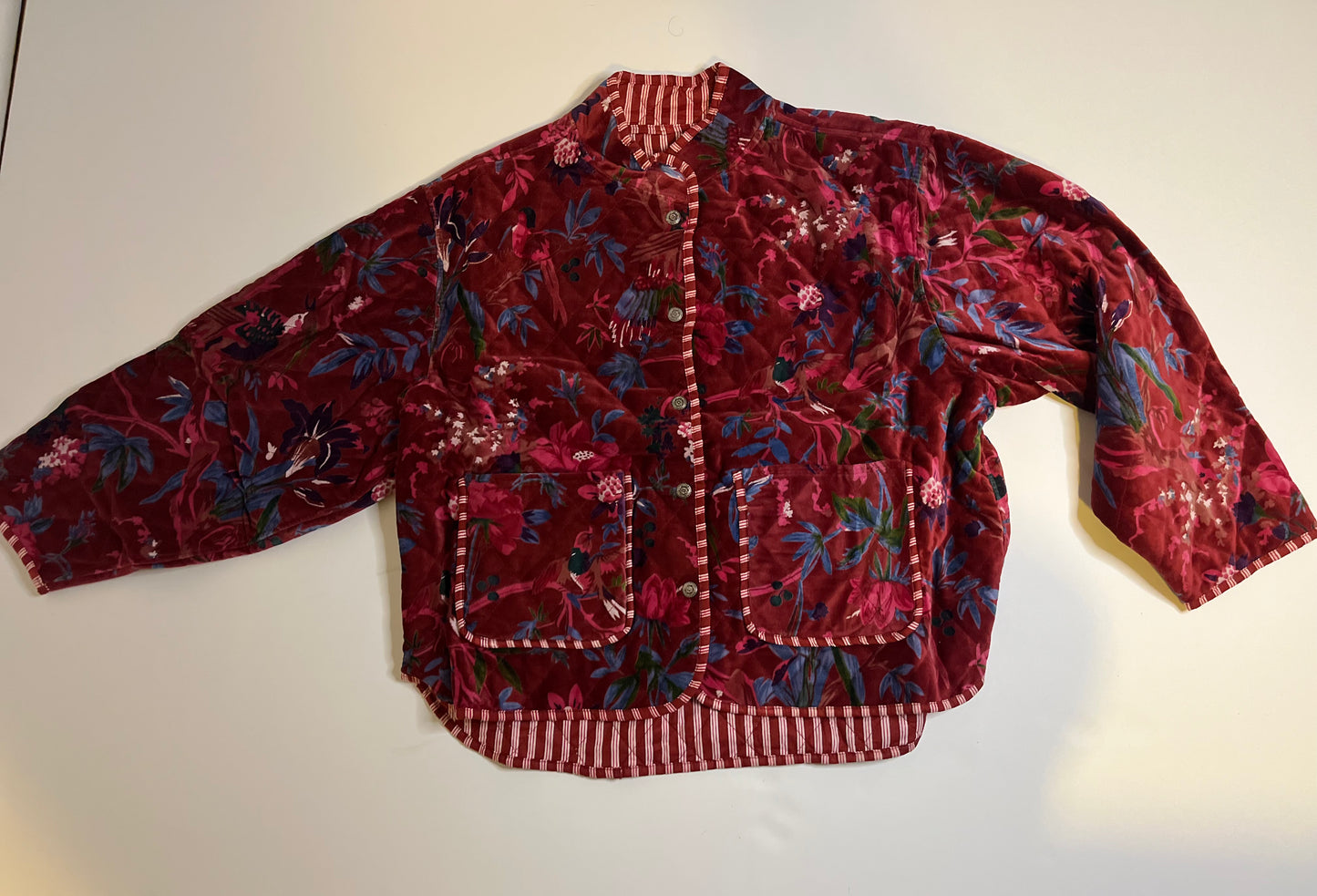 Veste en velour reversible forme bombers