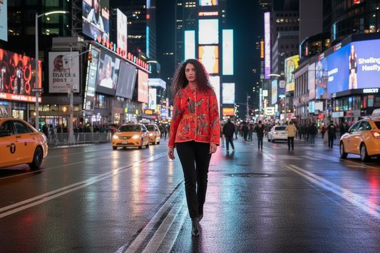 Veste en velour reversible forme bombers orange motit jungle